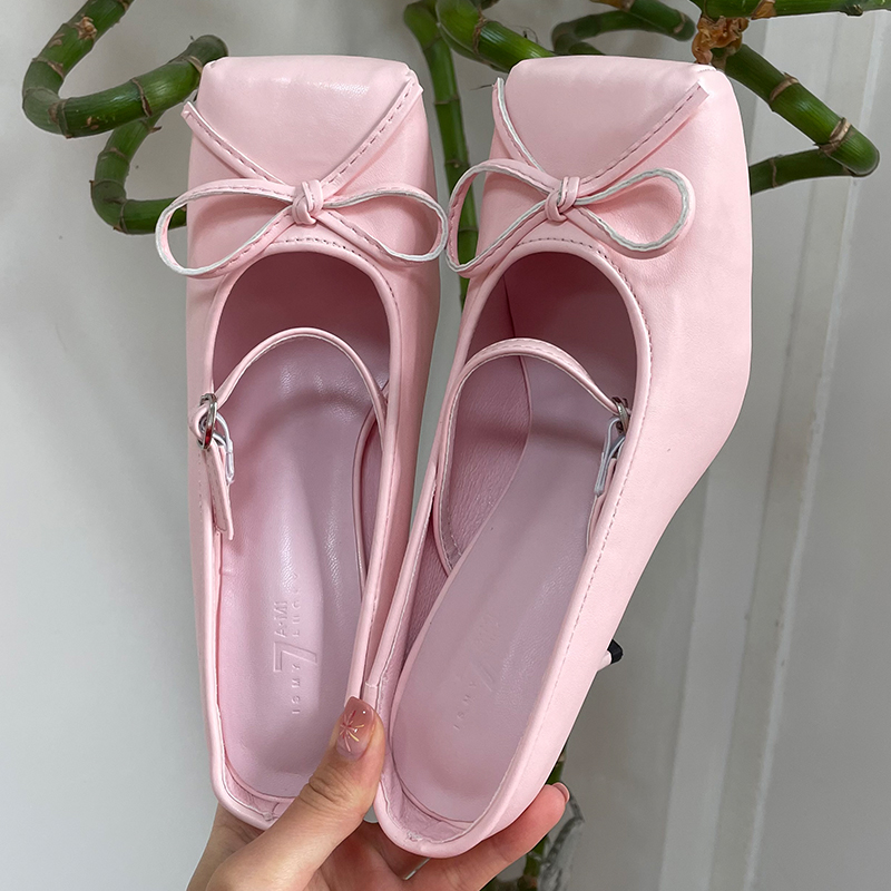 2025 new Red Female Pumps Footwear Women Mules Slippers New Fashion Butterfly-Knot Ladies Thin High Heels Slides Shoes bbfb