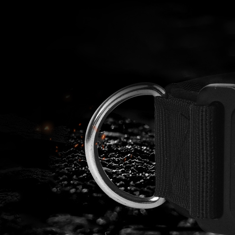 Tactical Pet Collar Pull-on Buckle Ribbon Dog Collar Can Be Handled Adjustable Dog Collar Pet Supplies for Medium and Large Dogs