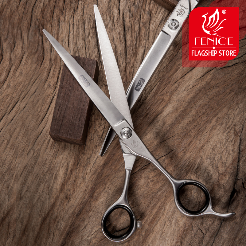 Fenice 7.0/7.5 Inch Professional Pet Scissors Dog Grooming Curved Shears