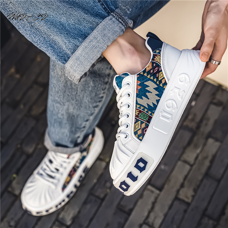 Mens Casual Sneakers Designer White Fashion Microfiber Leather Mesh Breathable Height Increased Flat Platform Board Shoes a5d3 db14