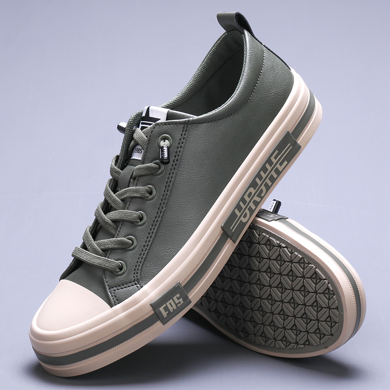 Leather Casual Shoes For Men Leather Loafers Shoes Comfortable Anti-Slip Outdoor Lace Up Sneakers Fashion Retro Leisure SS23858