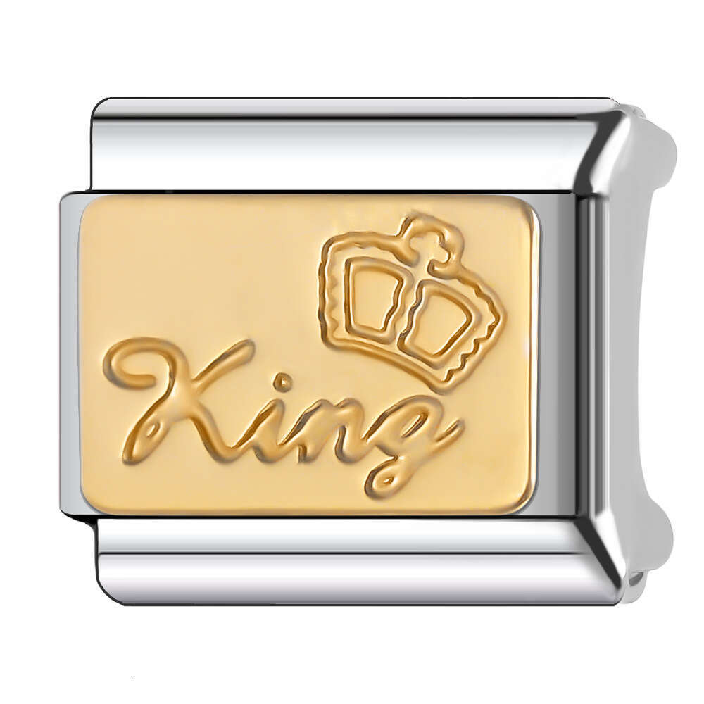 New Women's Gift happy girl and boy Bead Italian Charms Links Bangle Beads Fit 9mm Stainless Steel Bracelet Making DIY For Women Fashion Jewelry