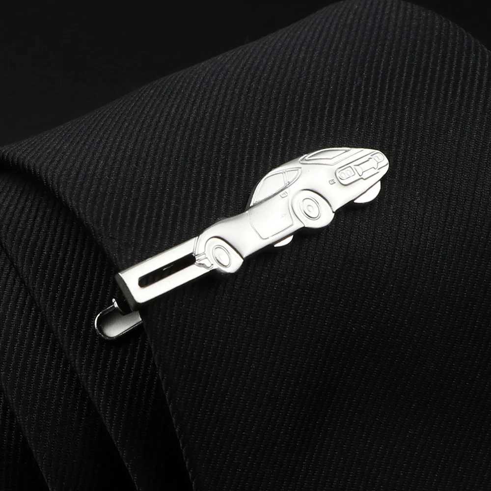 2022 Gold Silver Color Chrome Stainless Tie Clips Ax Car Shovel Metal Tie Clip F or Men Tie Bar Necktie Clips Pin Jewelry DecorX240914