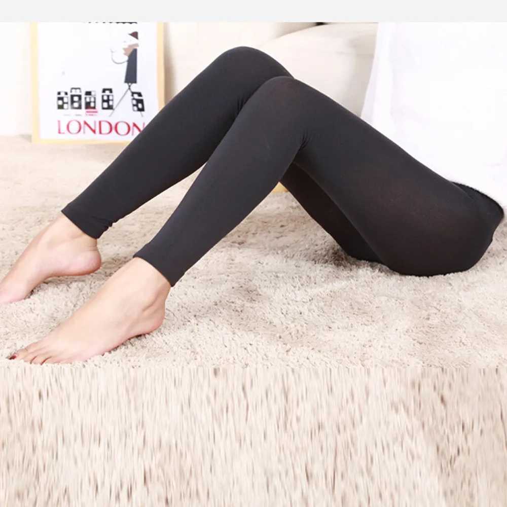 Solid Winter Pantyhose Woman Fleece Warm Thicken Thermal Tights Sexy Stockings Slim Elastic Velvet Pantyhose Female Leggings NewX240914