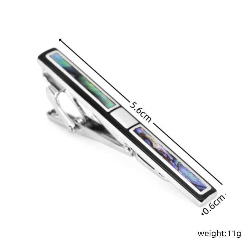 Luxury mens tie clip high-end copper metal women green love shells clip business suit shirt accessories jewelry giftsX240914