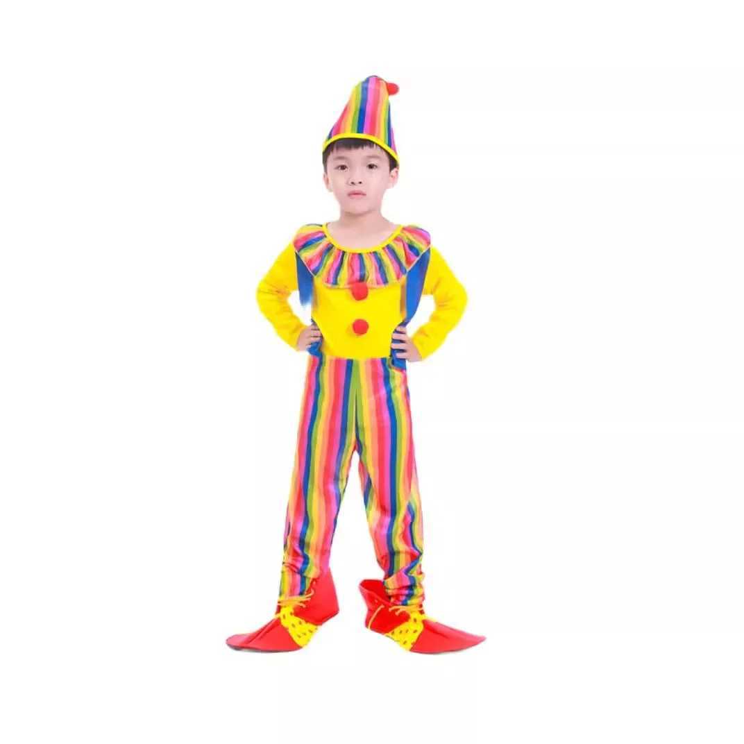 Childrens Carnival Clown Circus Role Playing Costume Halloween Childrens Boys and Girls Baby Birthday Party Dress W240914