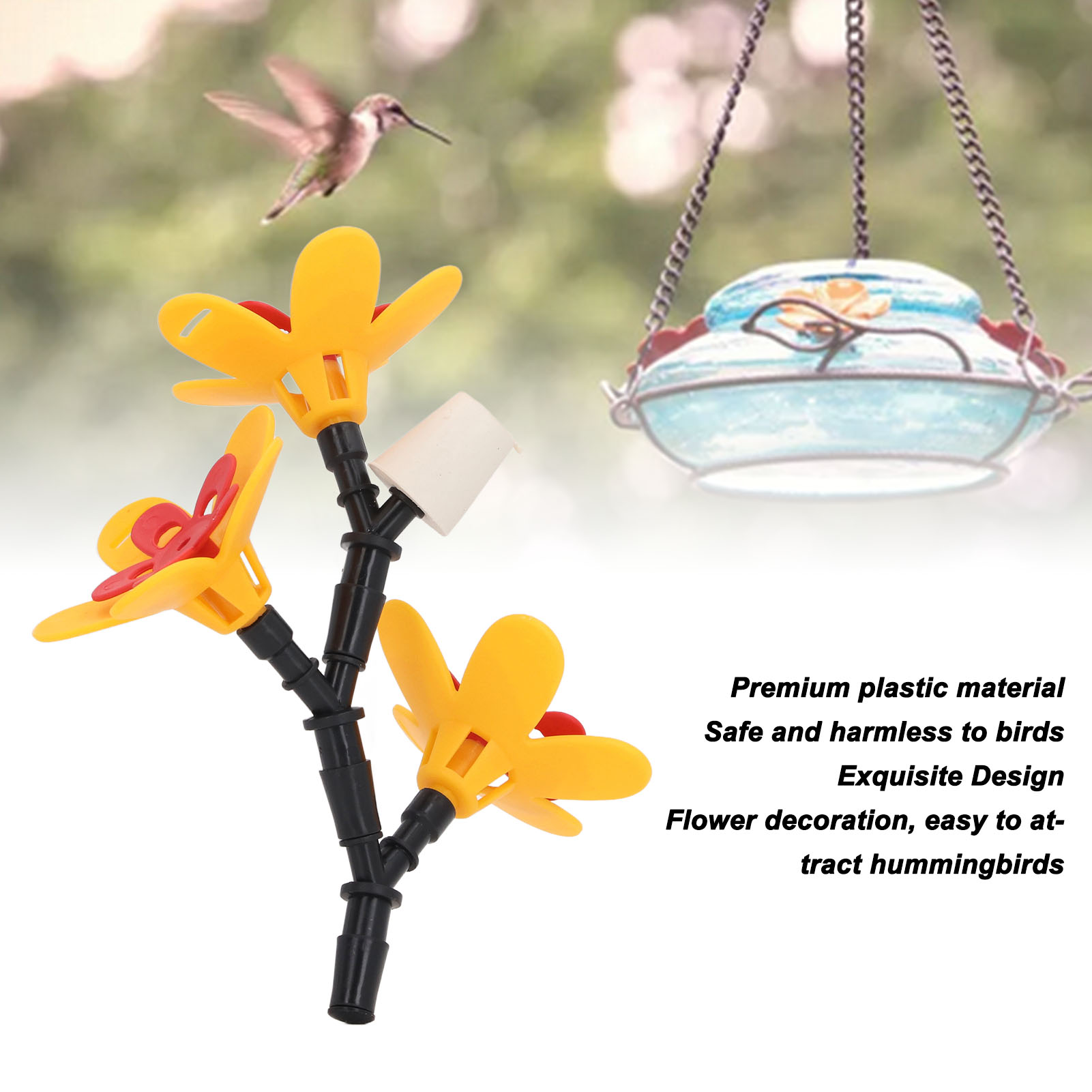 DIY Hummingbird Feeder Bottle, Recycling Safe Harmless Bird Feeding Flower Kit, Outdoor Garden Patio