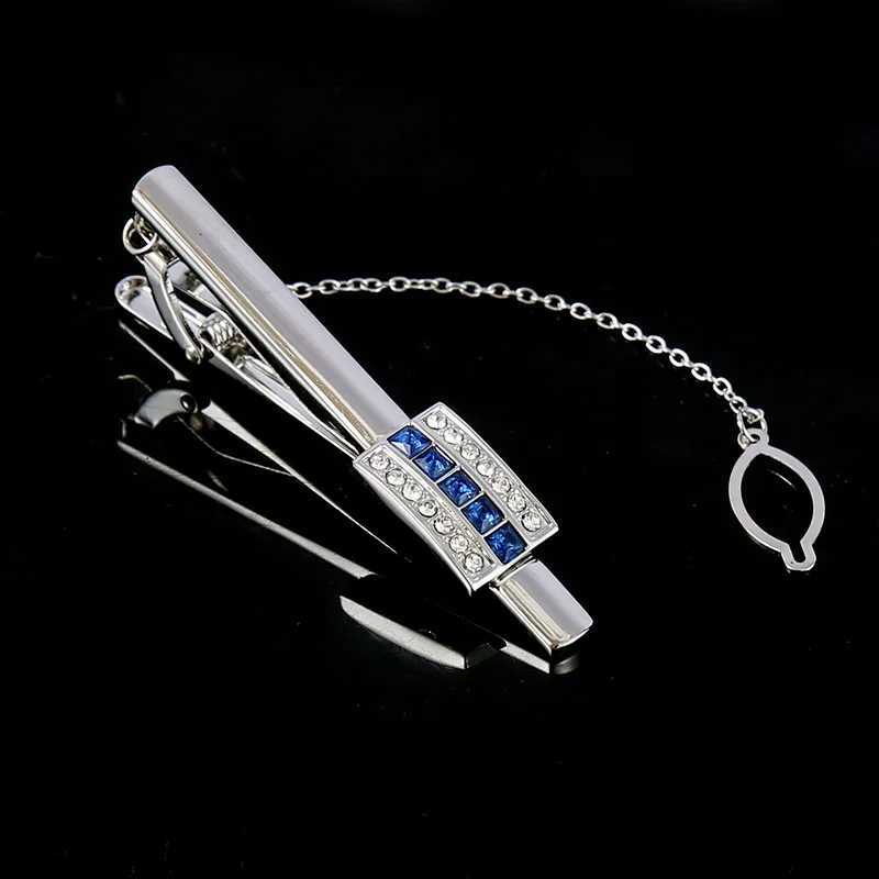 Mens luxury boutique crystal onyx tie clip high-grade business suit tie buckle pin men and women zirconia tie clipX240914