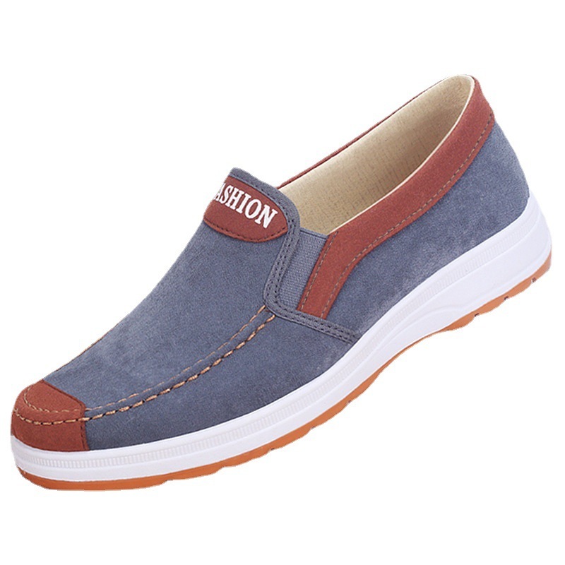 New canvas board lightweight breathable bun head men's casual fashion shoes