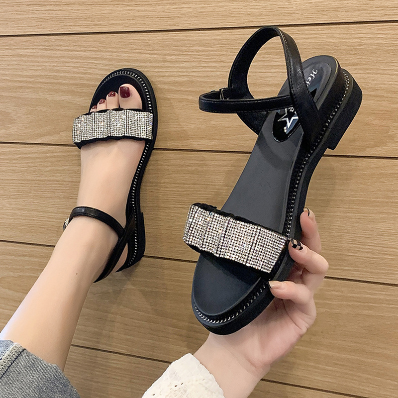 Sandals Roman Fashion Womens Shoes 2022 Clogs Wedge Open Toe Clear Heels Med Suit Female Beige All-Match Gladiator Platfo aec9