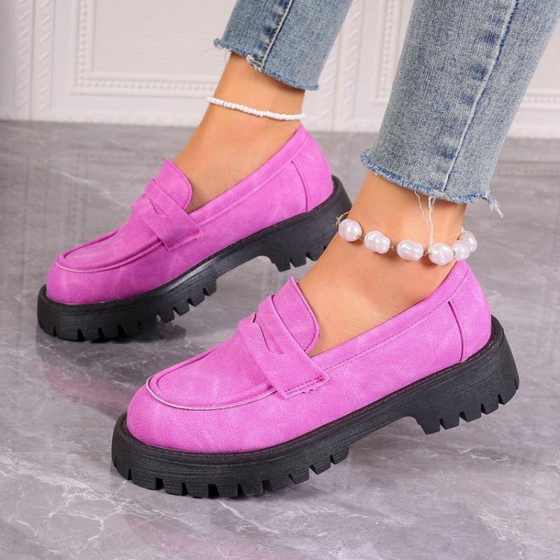 Size Loafers: Plus British Style Platform Shoes for Office Ladies 4
