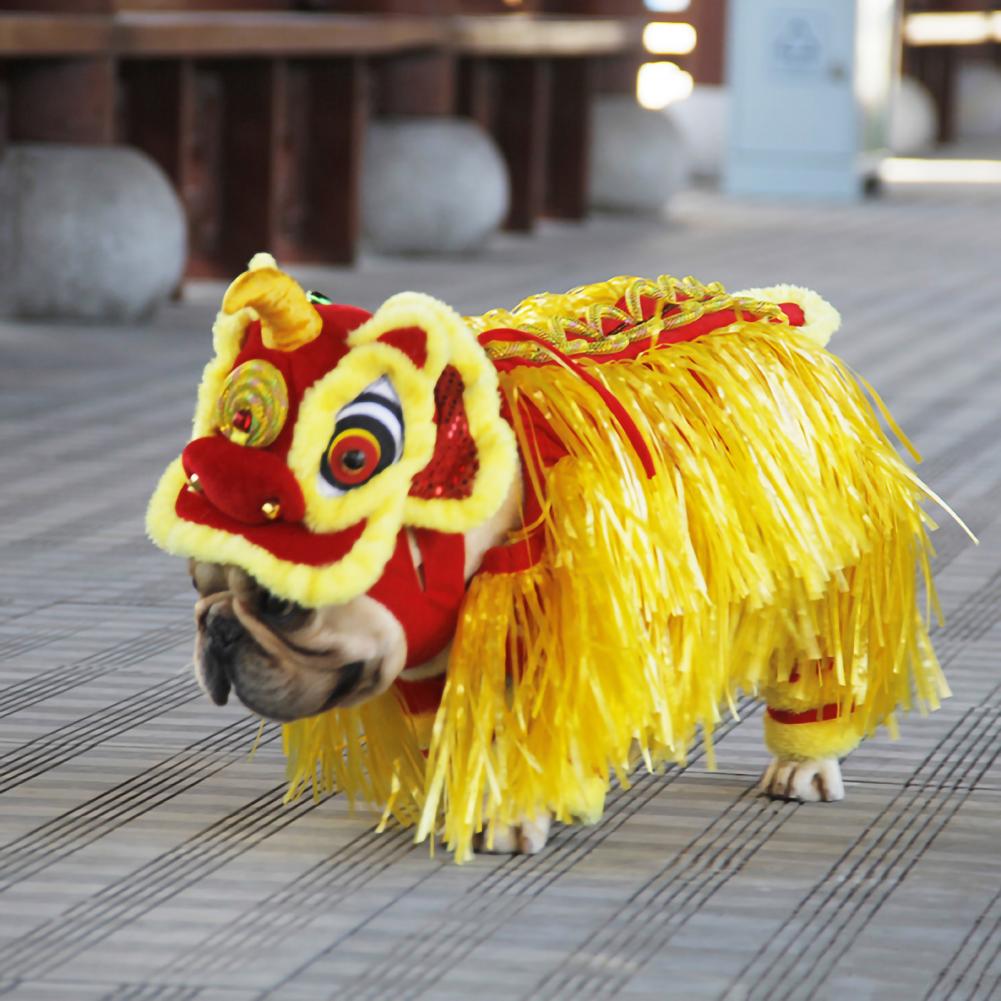 Dog Costume Soft Holiday Cat Puppy Outfit Chinese Style Puppy Costume