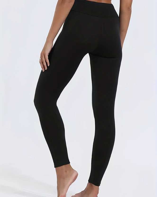 Womens Pants 2023 Autumn New High Waist Fleece Lined Warm Casual Slim Daily Long Sports Workout Leggings Y2K StreetwearX240914