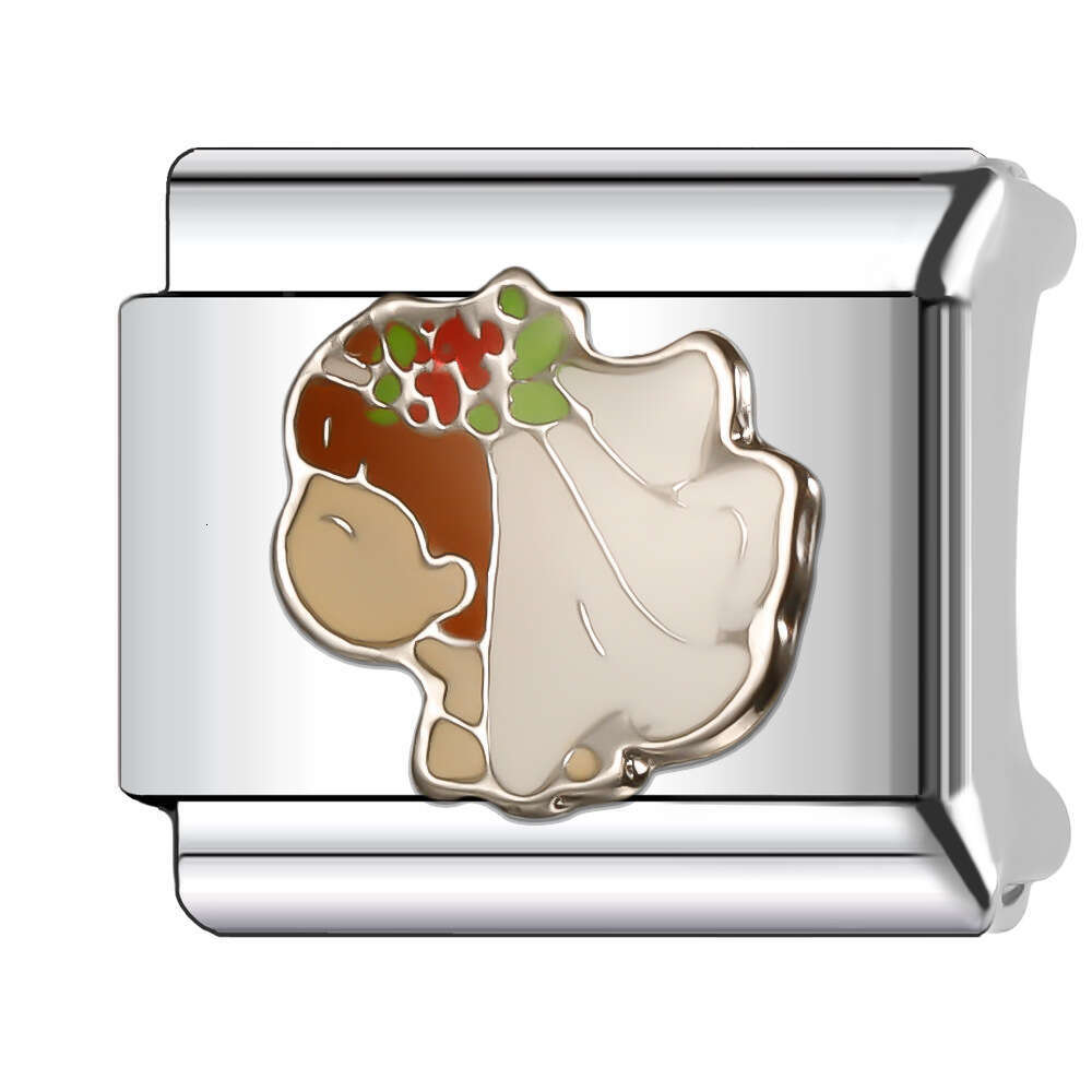 New Women's Gift Girl Bead Italian Charms Links Bangle Beads Fit 9mm Stainless Steel Bracelet Making DIY For Women Fashion Jewelry