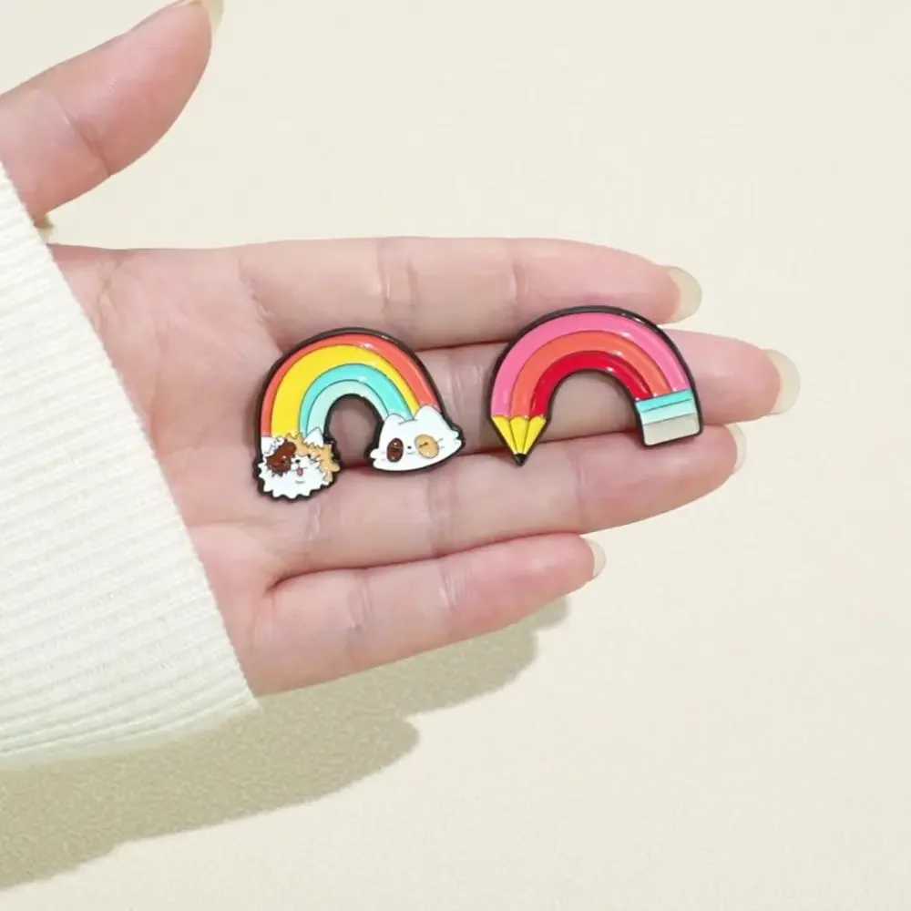 Sea Life Rainbow Brooch Shark Jellyfish Seahorse Clothing Accessories Collar Pin Metal Badge Bag Pins Badges Hair BroochesX240914