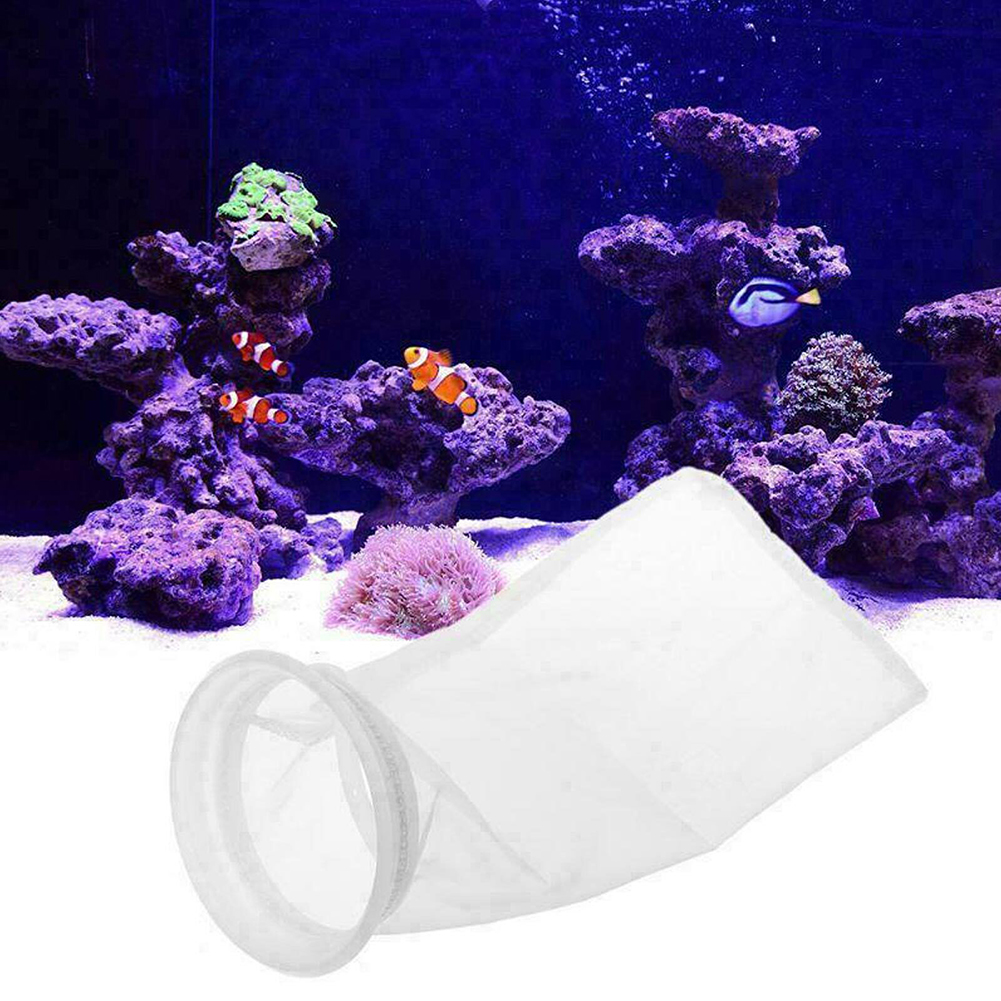 1pc 100um Aquarium Filter Bag Reusable Nylon Filter Sump Sock For Fresh Saltwater Tanks Resins Filter Activated Carbon