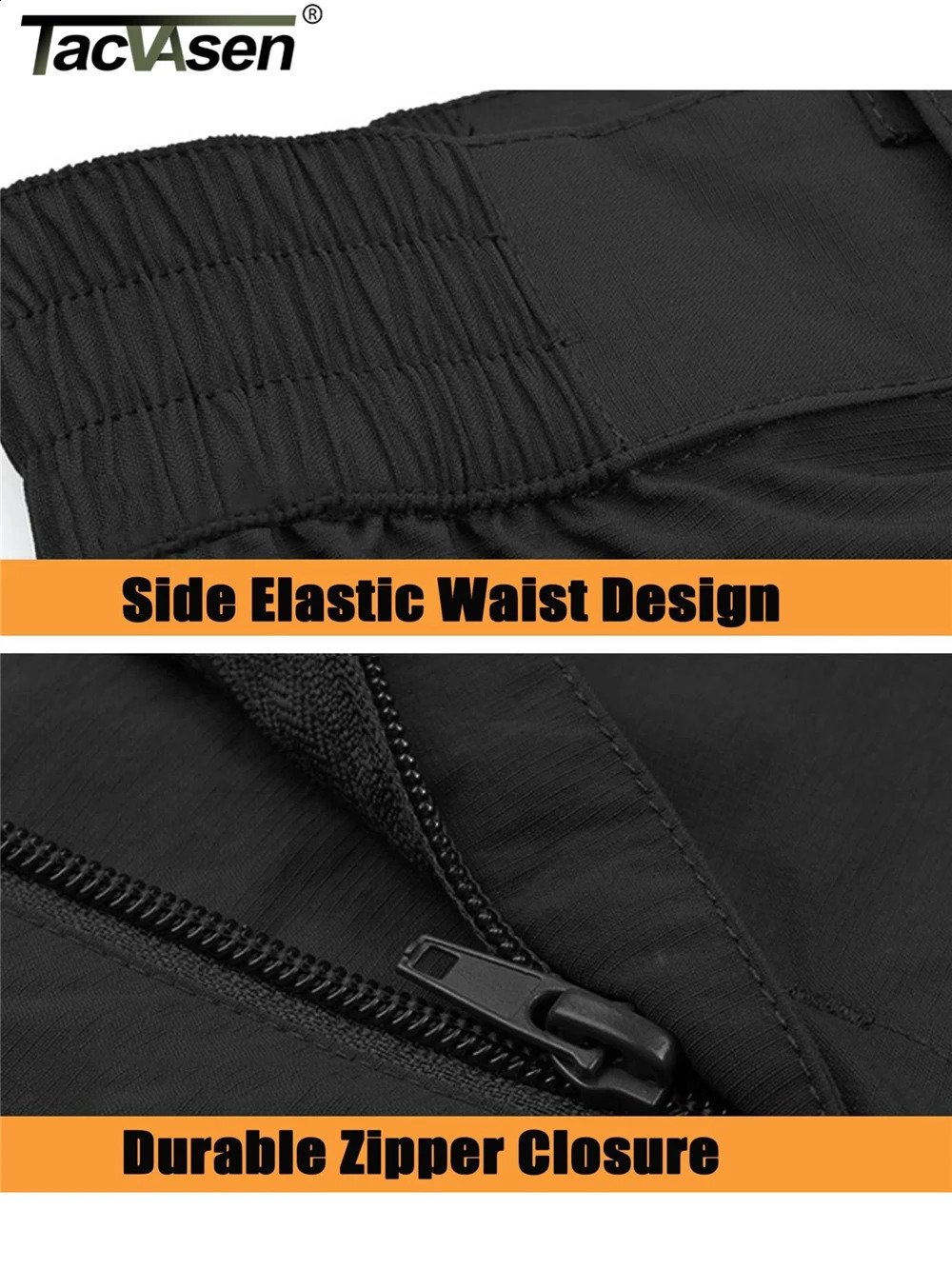 TACVASEN Zip Off Hiking Pants Convertible Shorts Mens Cargo Work Pants Lightweight Breathable Trousers Workwear Outdoor Bottoms 240911