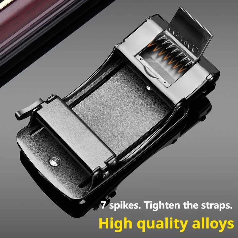 High quality ratchet belt buckle men DIY leather belt accessories 3.3-3.5cm width alloy automatic belt buckleX240914