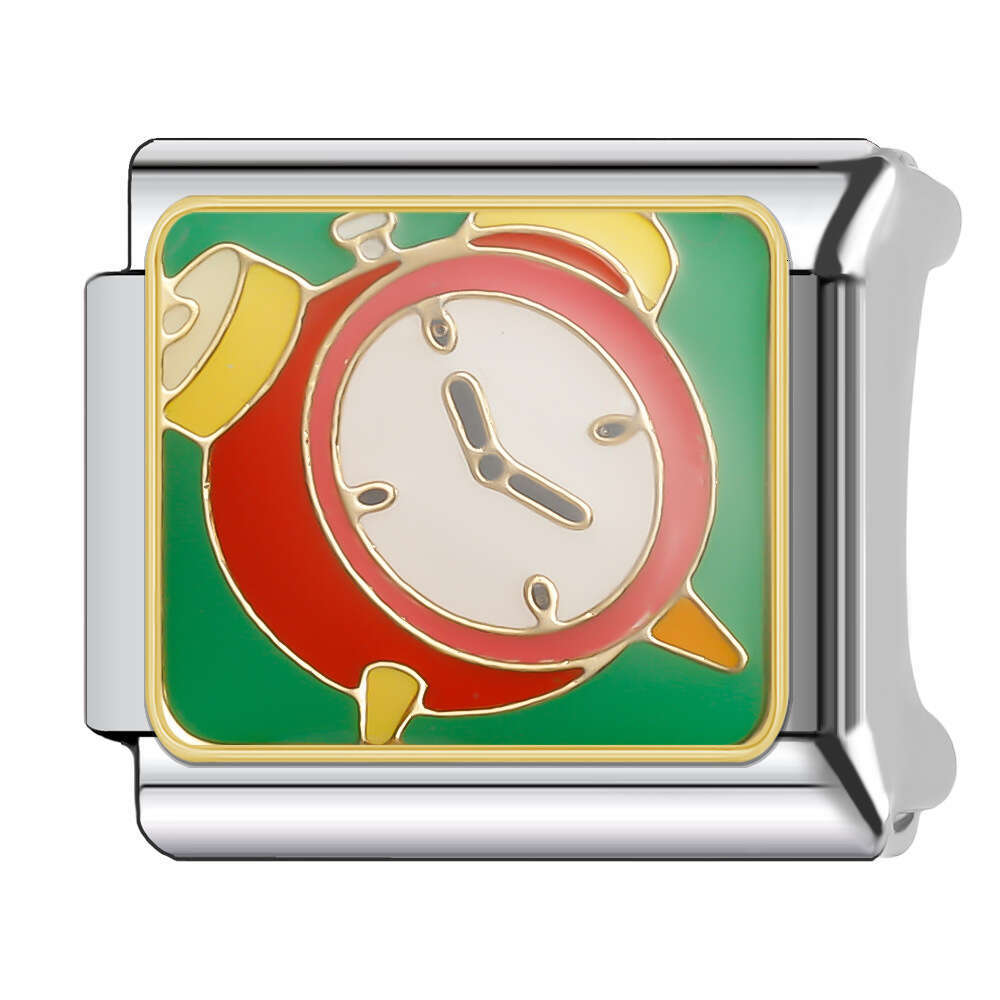 New Women's Gift love mom red heat flower Bead Italian Charms Links Bangle Beads Fit 9mm Stainless Steel Bracelet Making DIY For Women Fashion Je