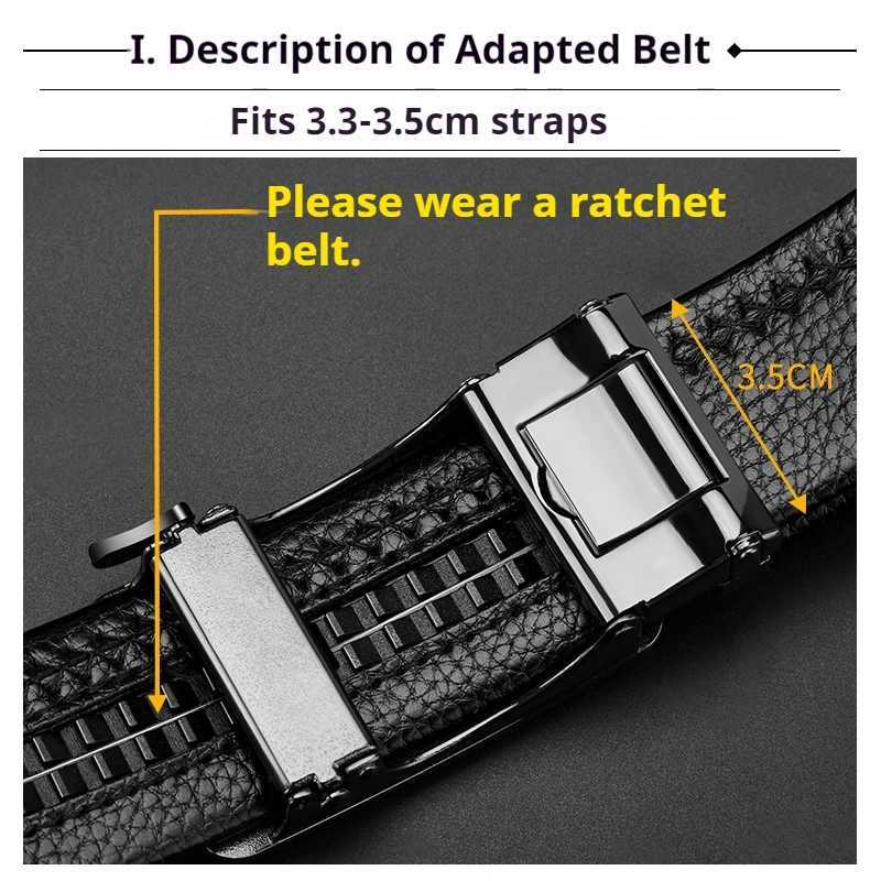 High quality ratchet belt buckle men DIY leather belt accessories 3.3-3.5cm width alloy automatic belt buckleX240914