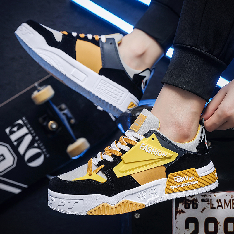 Cheap Autumn Men's Skateboard Street Hip Hop Anime Men Fashion Purple Casual Sneakers Male Platform Sports Shoes ea96