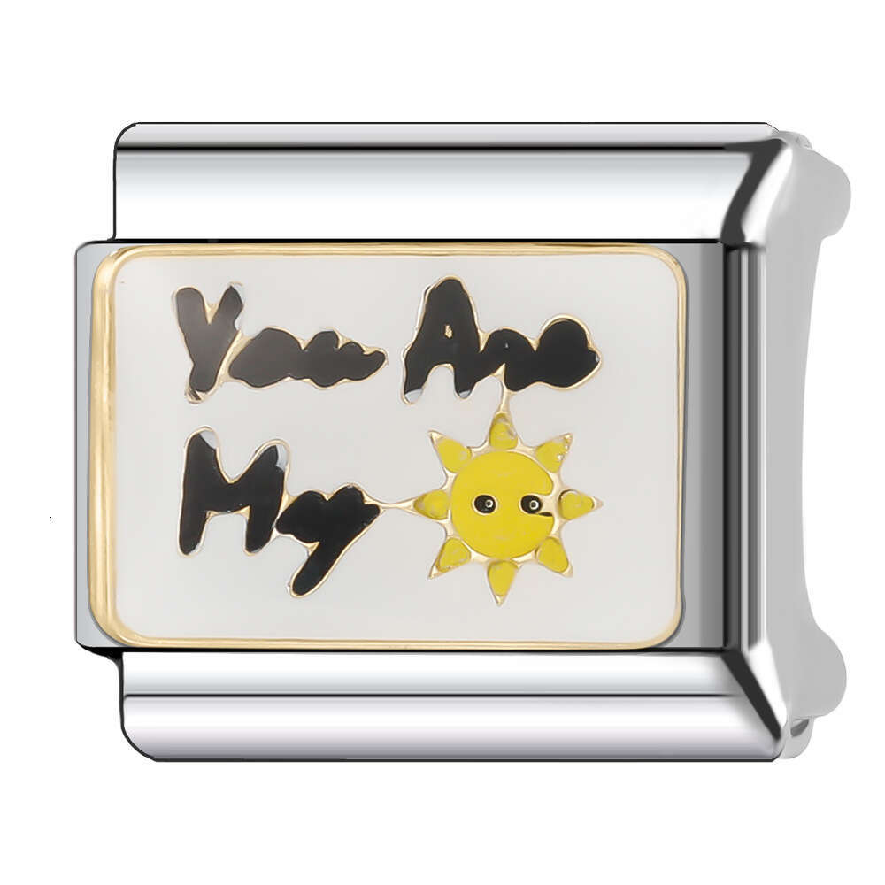 New Women's Gift I Love my brother and sister family Bead Italian Charms Links Bangle Beads Fit 9mm Stainless Steel Bracelet Making DIY For Women