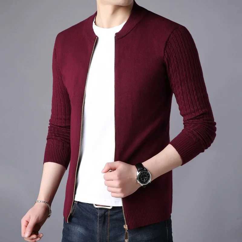 MRMT 2024 Brand New Mens Knitted Cardigan Fashion Slim Fit Korean Version Small Stand Collar Sweater Mens Jackets For MaleXJ240907