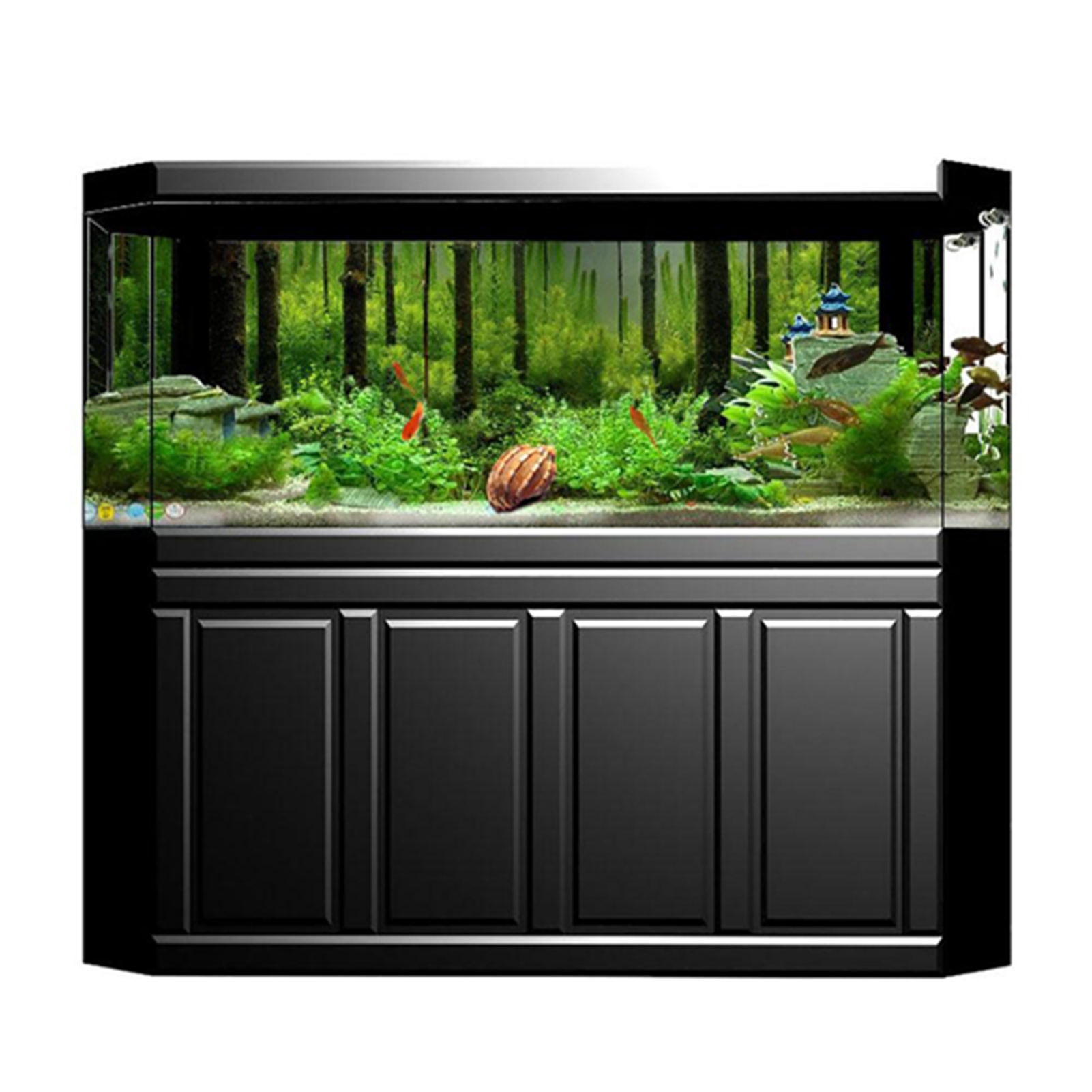 PVC Adhesive Underwater Forest Tank Background Poster Backdrop Decoration Paper