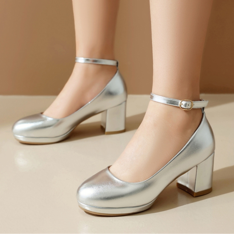 2025 new Red Elegant Gold Sier High Heel Women Pumps Shoe Large size 45 Casual Party Office Wedding Shoes Lady Dress Pump Comfortable 6da0 s