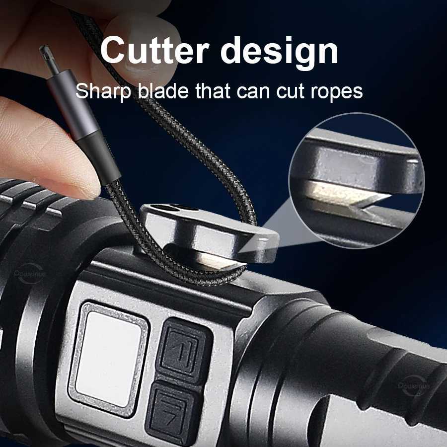2024 1000000LM High Power Rechargeable LED Flashlight Work 26H Illumination 2000M Ultra Powerful Led Torch With Magnet Lantern Y240913