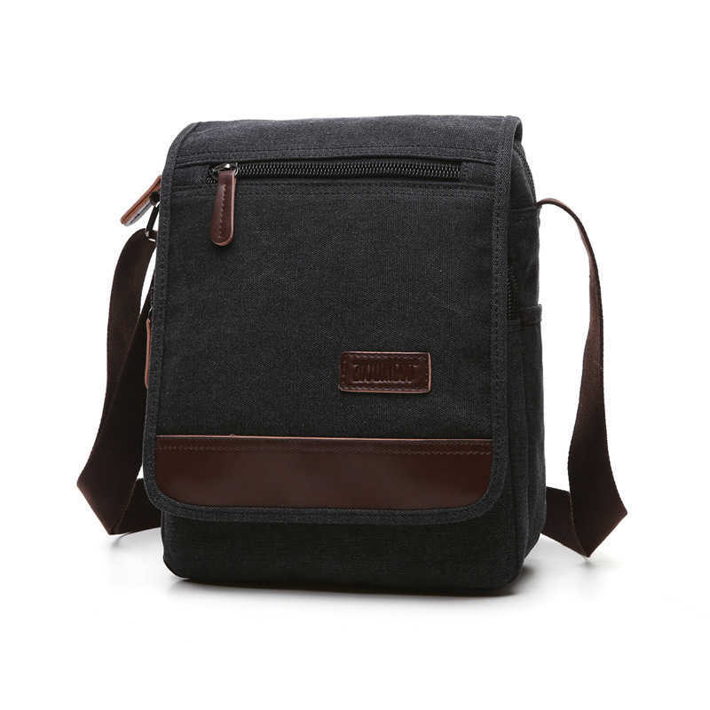 Men's casual canvas bag Korean fashion Single Shoulder Messenger Bag student schoolbag 240915