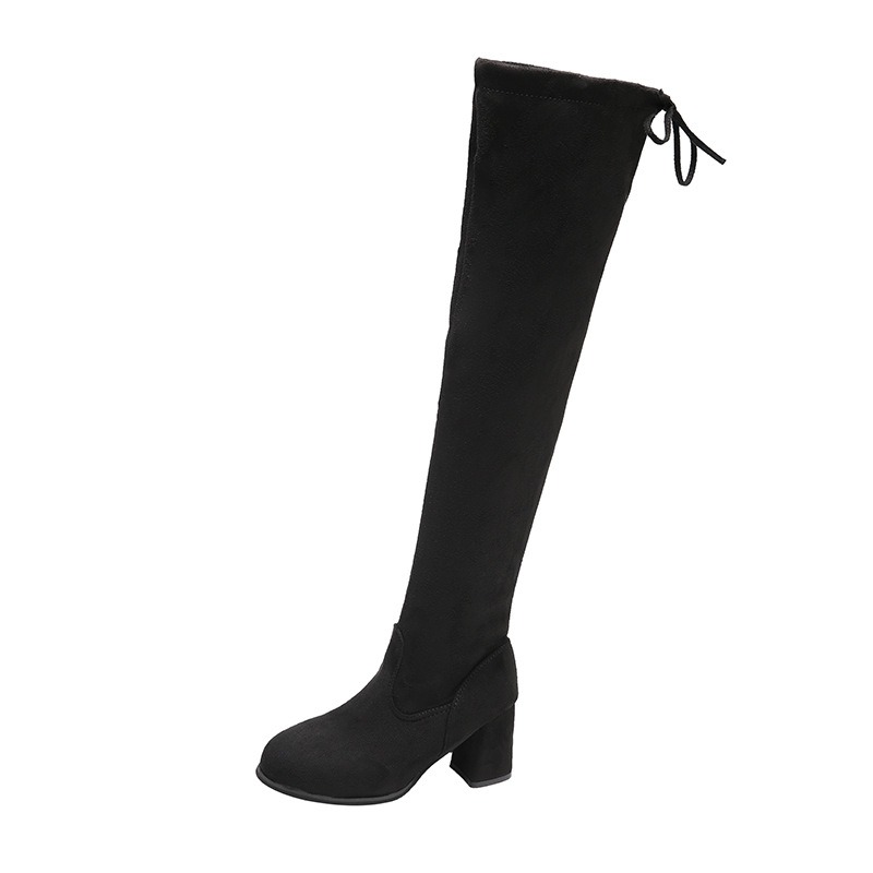 New Stretch Over-the-knee Women's 2022 Autumn and Winter Look Thin Thick-heeled High-heeled Small Size Boots
