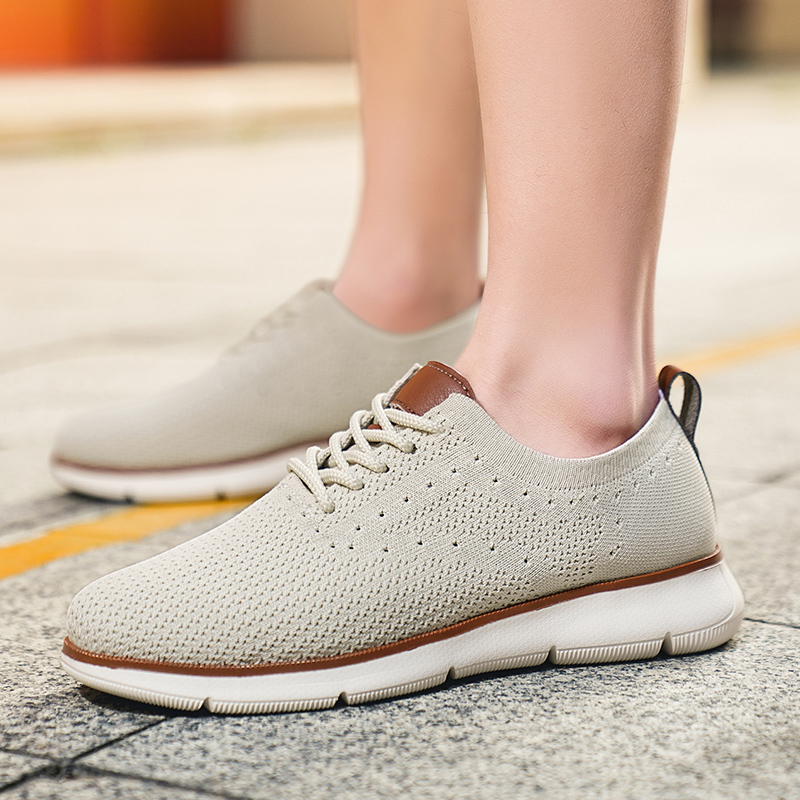 Fashion Men Casual Shoes Breathable Slip on Walking Mesh Running Sneakers Non-slip Flats Lightweight Sport Shoes Driving Loafers