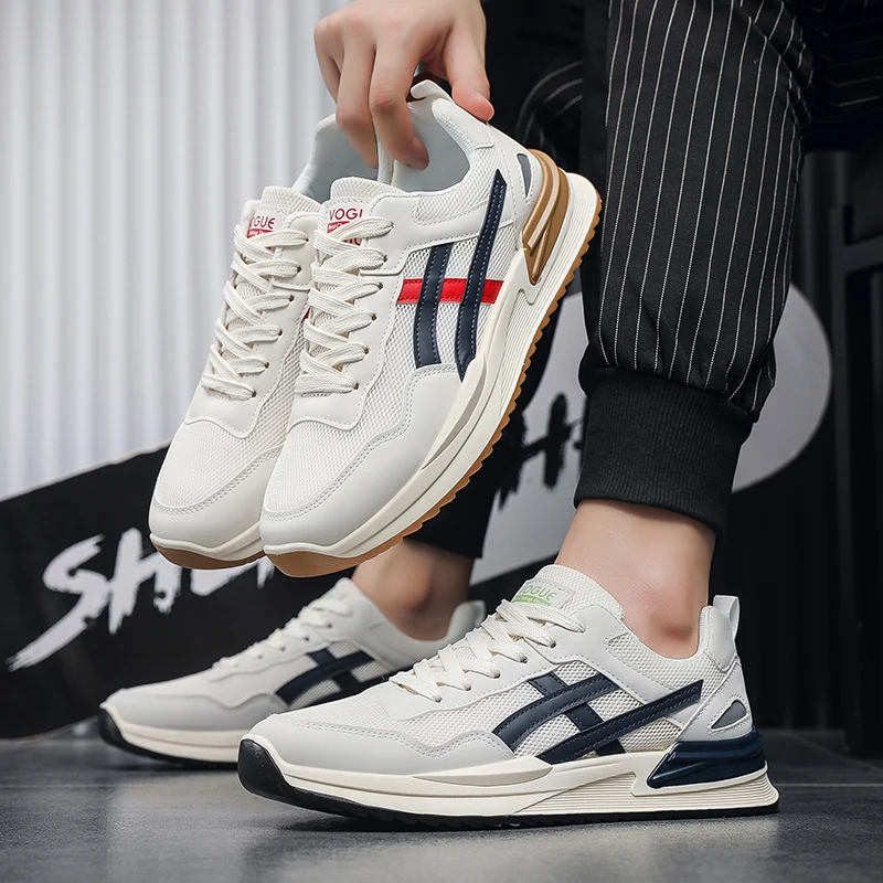 Trendy summer versatile men's sports shoes, comfortable and breathable sports walking shoes