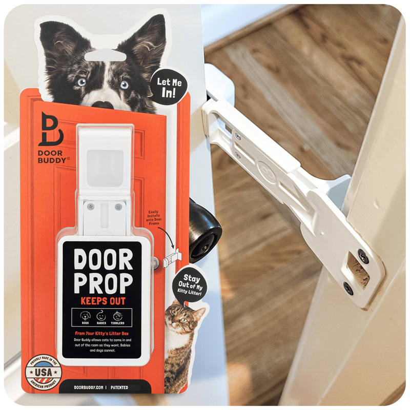 Plastic Retractable Shelf To Block Cat Latch Bracket To Keep Door Open Pet Portable Doorstop To Block Cat Users Fellow Props