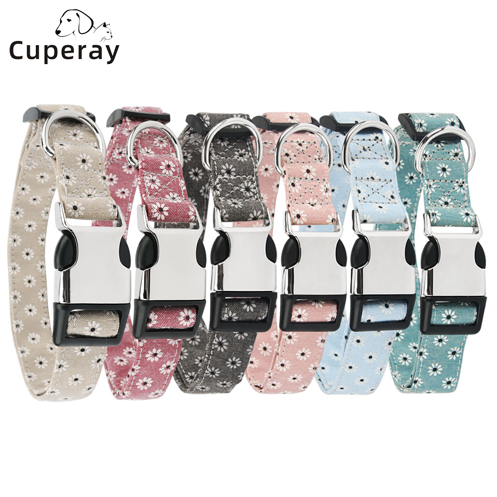 19 Styles High Quality Dog Collar,Adjustable Nylon Cool Dog Collar for Small Medium Large Dogs Printing Collar Dog Accessories