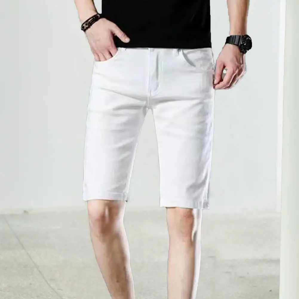 Mens Jeans shorts 2022 Summer Denim short Pants Slim Straight Regular Fit Leisure Long pants Famous Jean Men HombreX240914
