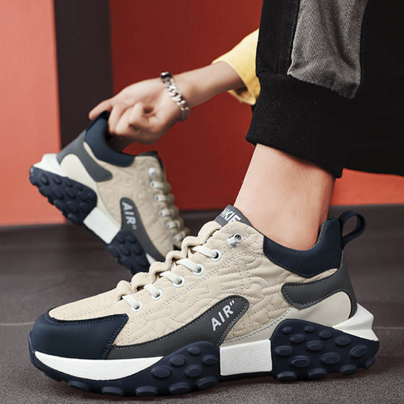 Luxy Sport Shoes for Men Fashion Lace up Platform Sneakers Casual Cushioning Running Shoes Tenis Masculino Zapatillas Hombre