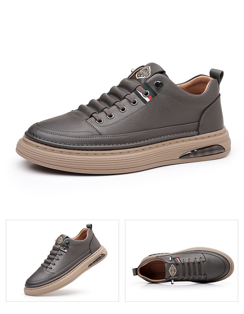 New Shoes for Men Genuine Leather Casual Shoes Spring Autumn Fashion Black Flat Skateboard Shoes Youth Street Cool Sneakers