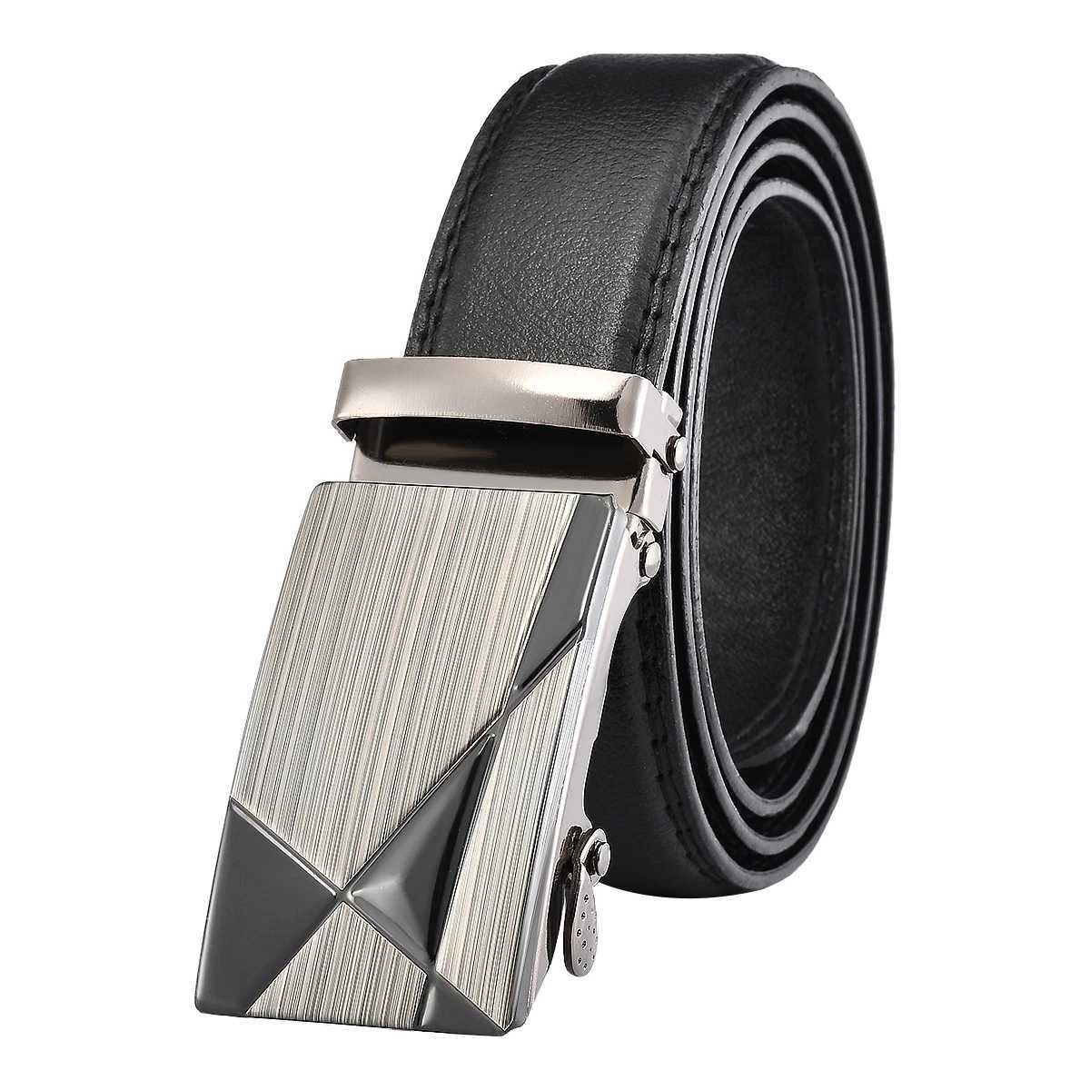 Men Belts Automatic Buckle Belt PU Leather High Quality For Men Leather Strap Casual For JeansX240914