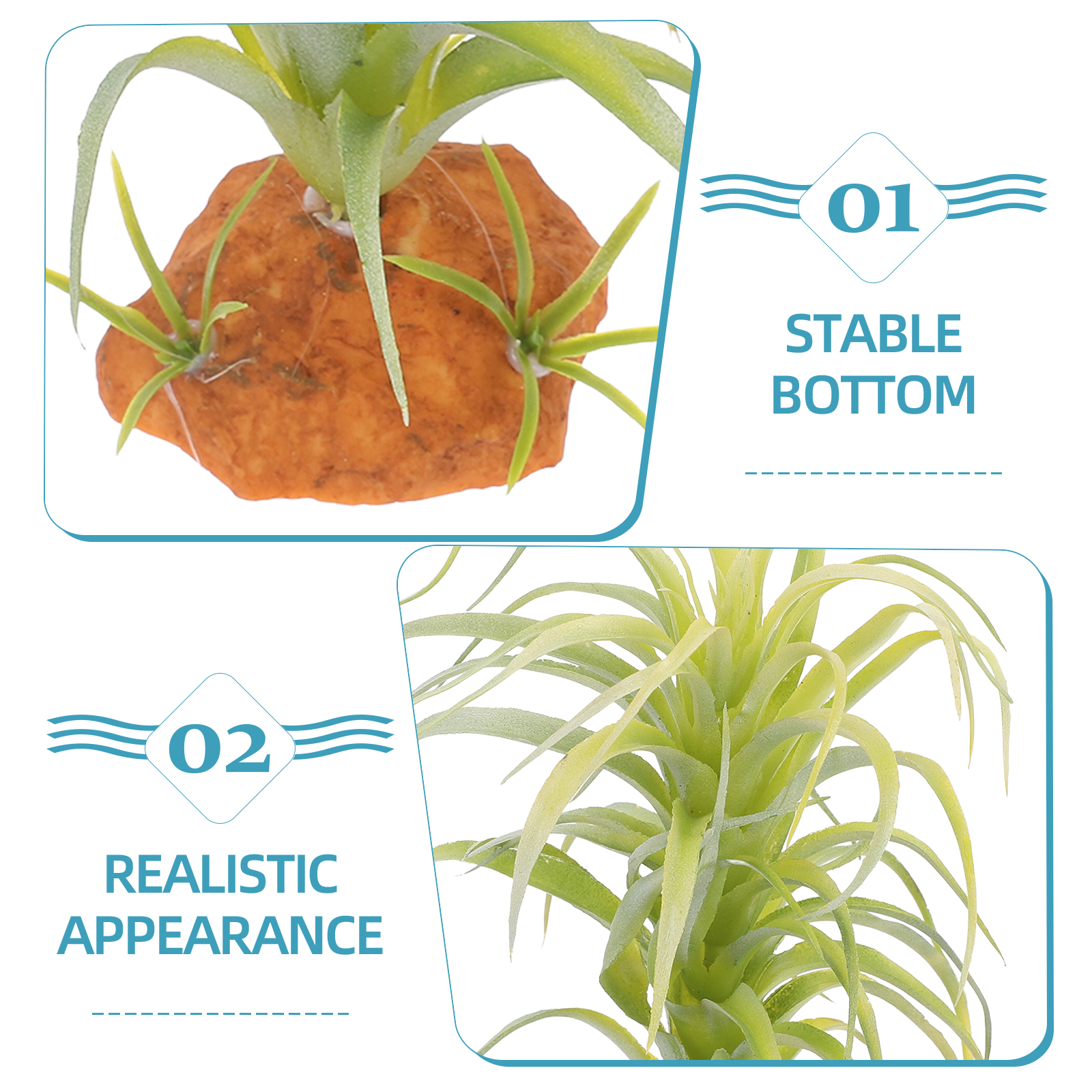 Reptile Box Animals Dragon Toy Resin Leopard Gecko Tank Accessories Landscape Plant