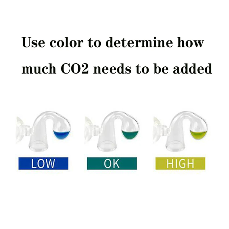 Aquarium CO2 Indicator Solution Monitor Plants Grass CO2 System Concentration Fish Tank Glass Liquid Tester Fluid Drop Checker