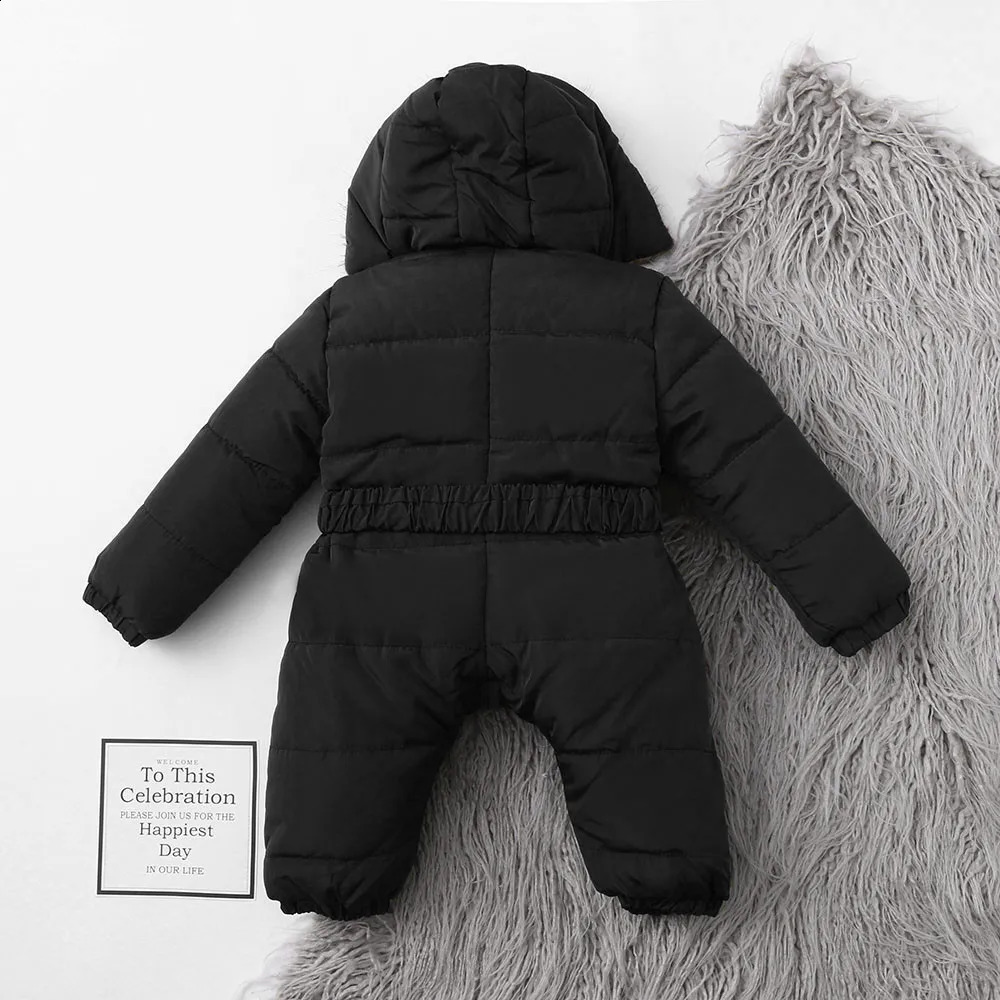 Winter Clothes Infant Baby Snowsuit Boys Girls Romper Jacket Hooded Down Parkas Jumpsuit Warm Thick Coat Outwear Infant Clothing 240904