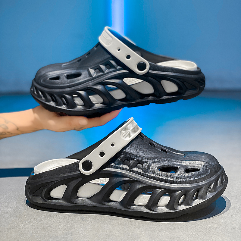 Fashion Men's Sandals Outdoor Slippers Beach Comfortable Slides Thick Soft Clogs Water Shoes Men Casual Shoes Men Beach Sandals