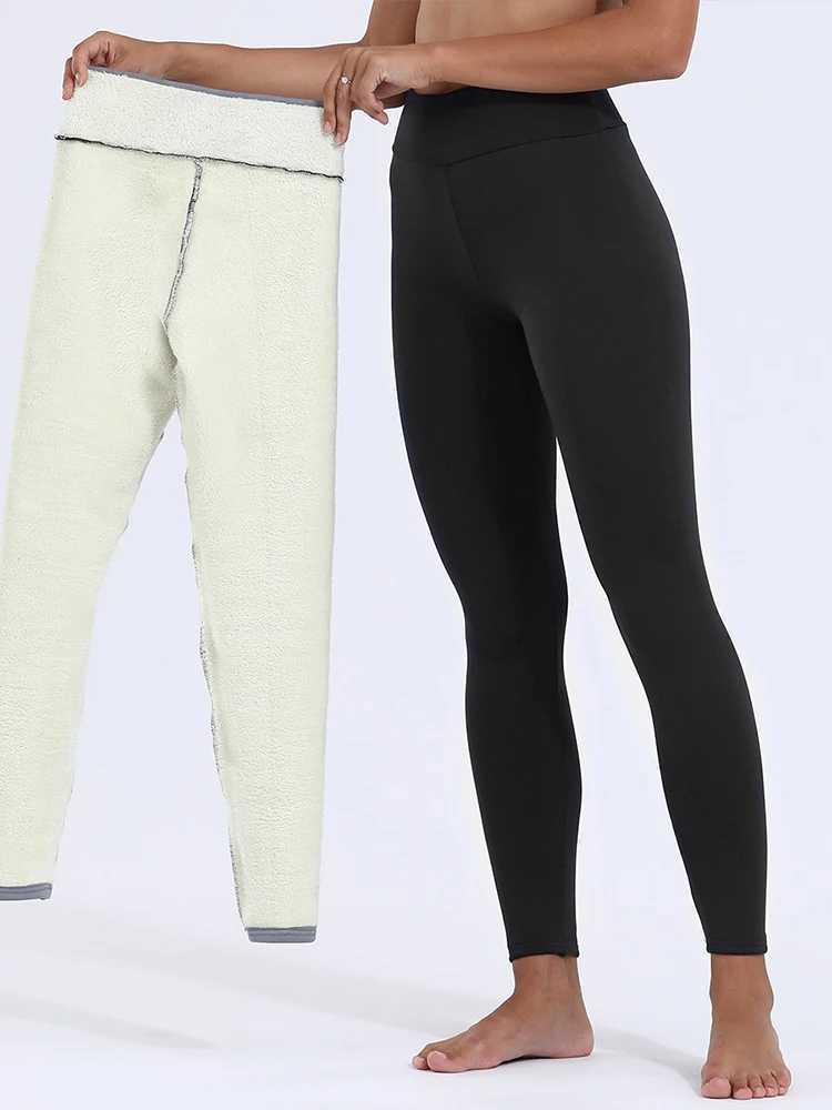 Women Warm Winter Thick Leggings High Waist Black Fleece Leggins for Women Velvet Lamb Wool Pants Cold Resistant Pants FemaleX240914