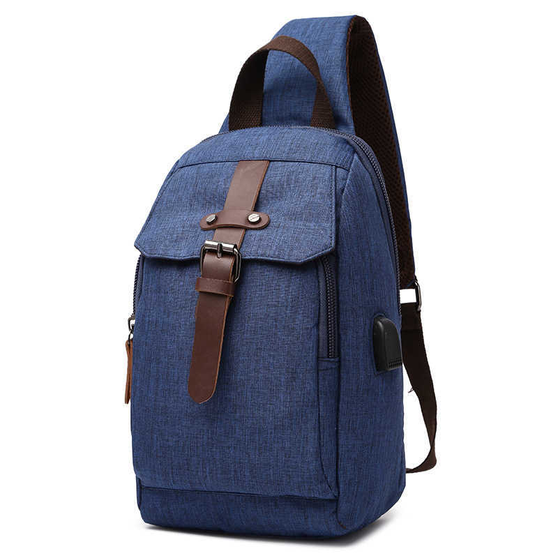 Solid color anti splash single shoulder bag middle school student schoolbag Korean college style backpack men's fashion leisure travel bag 240915