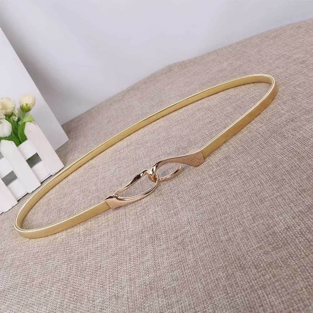 Womens Full-Metal Simple Elastic Stretch Hook Waist Belt for DressX240914