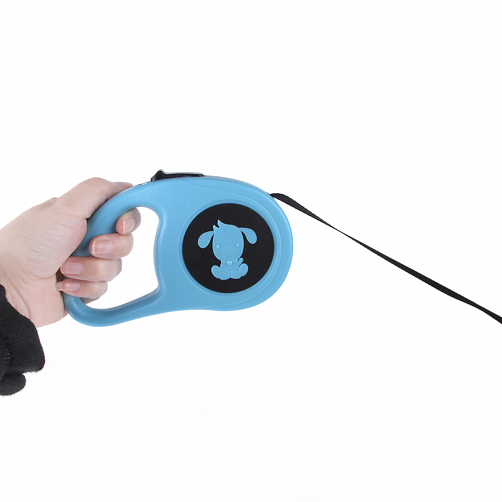 Pet Walking Leash with Anti-Slip Handle,Retractable Dog Leash, Strong Nylon Tape,One-Handed One Button Lock & Release for Dogs