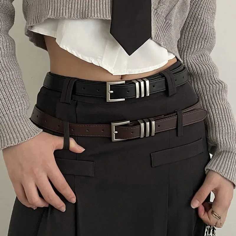 Belt for women with a high-end feel retro and minimalist Korean version paired with denim belt. 2024 new decorative and fashionX240914