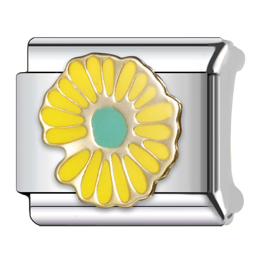 New Women's Gift yellow bus hedgehog Bead Italian Charms Links Bangle Beads Fit 9mm Stainless Steel Bracelet Making DIY For Women Fashion Jewelry